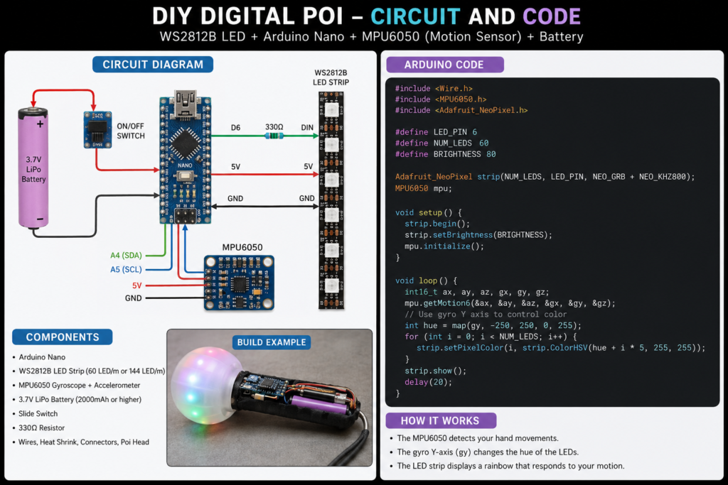 Diy Digital Poi Circuit And Code