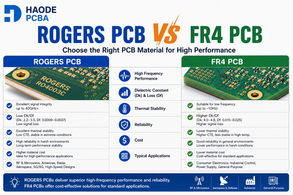Rogers PCB Vs FR4 PCB