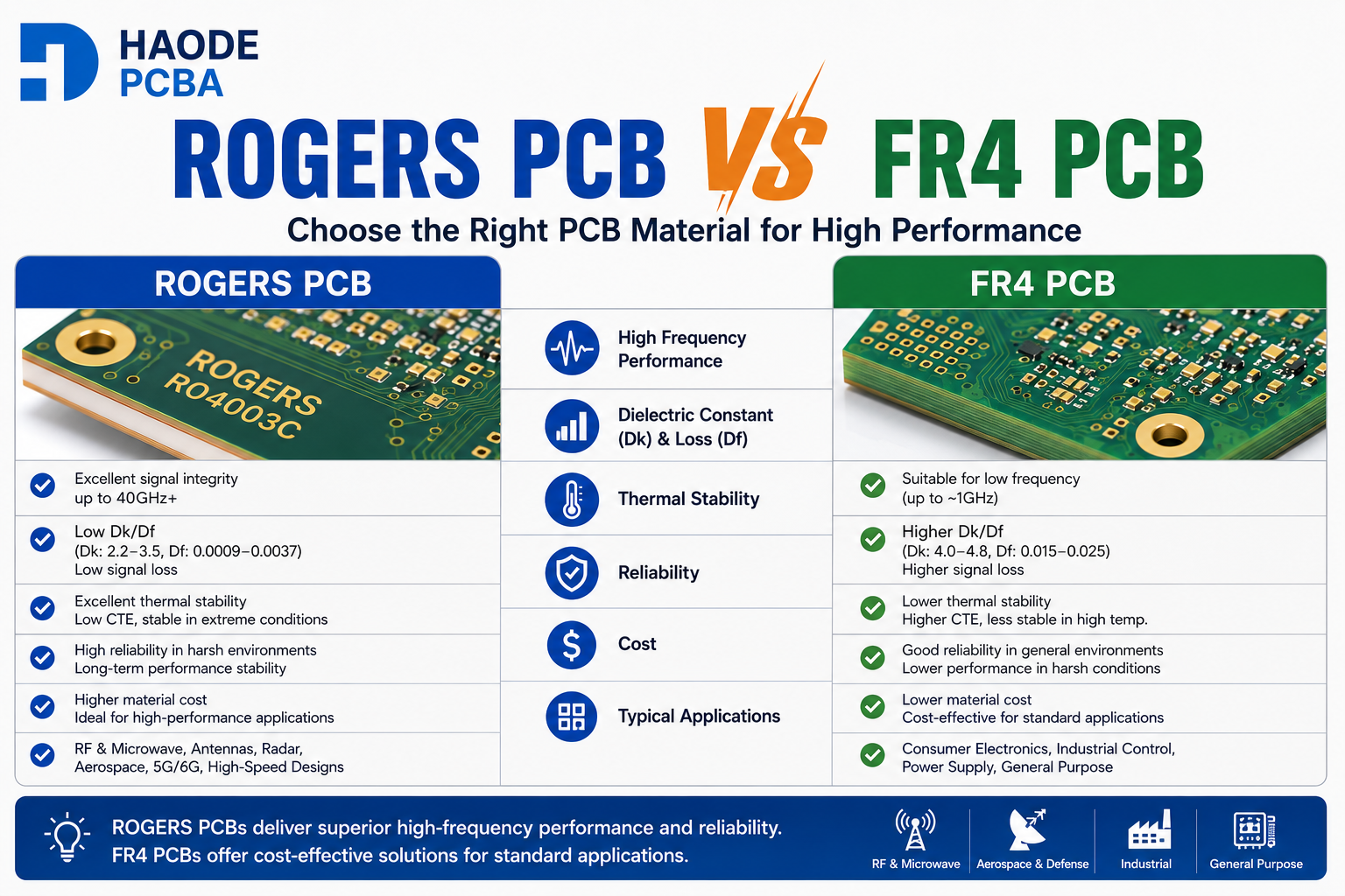 Rogers PCB Vs FR4 PCB