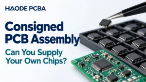 Consigned PCB assembly with customer-supplied chips and factory-sourced components