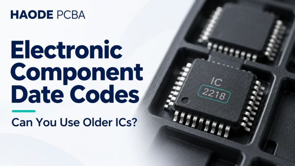 Electronic component date codes checklist comparing lot identity, storage records and PCBA acceptance